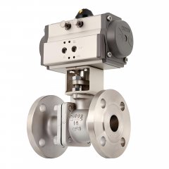 Q641F-25P/DN32-2.5MPa/24v不锈钢气动法兰球阀