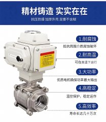小口径精密控制 Q911F-16P 内螺纹电动球阀 DN15