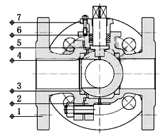 电动三通球阀结构示意图