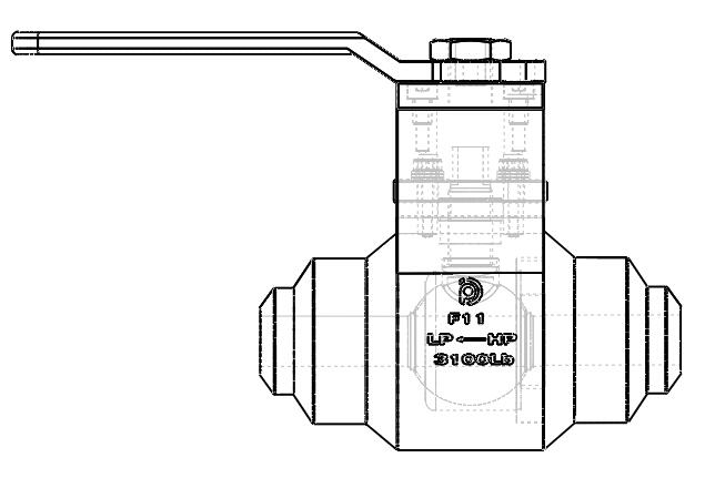 电站疏水球阀结构图